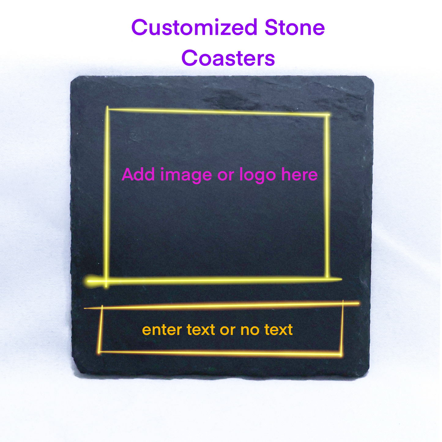 Customizable Stone Square Coasters